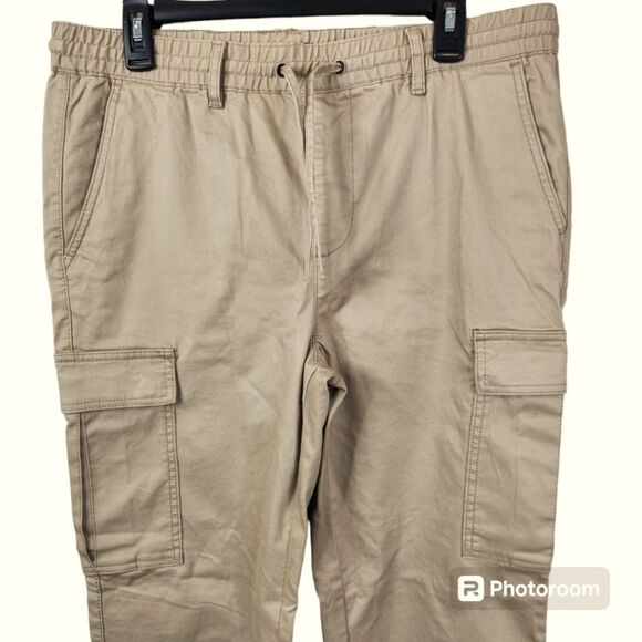 River Island Mens Drawstring Waistline Tapered Cargo Pants 32x34 - Picture 3 of 5